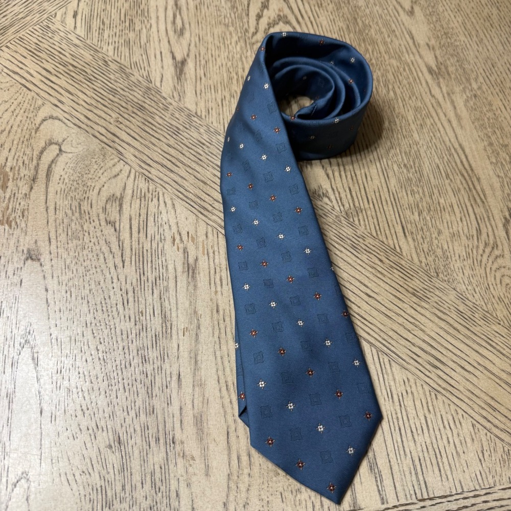 Beau Brummell Mens‎ Blue Micro Dot Polyester Necktie